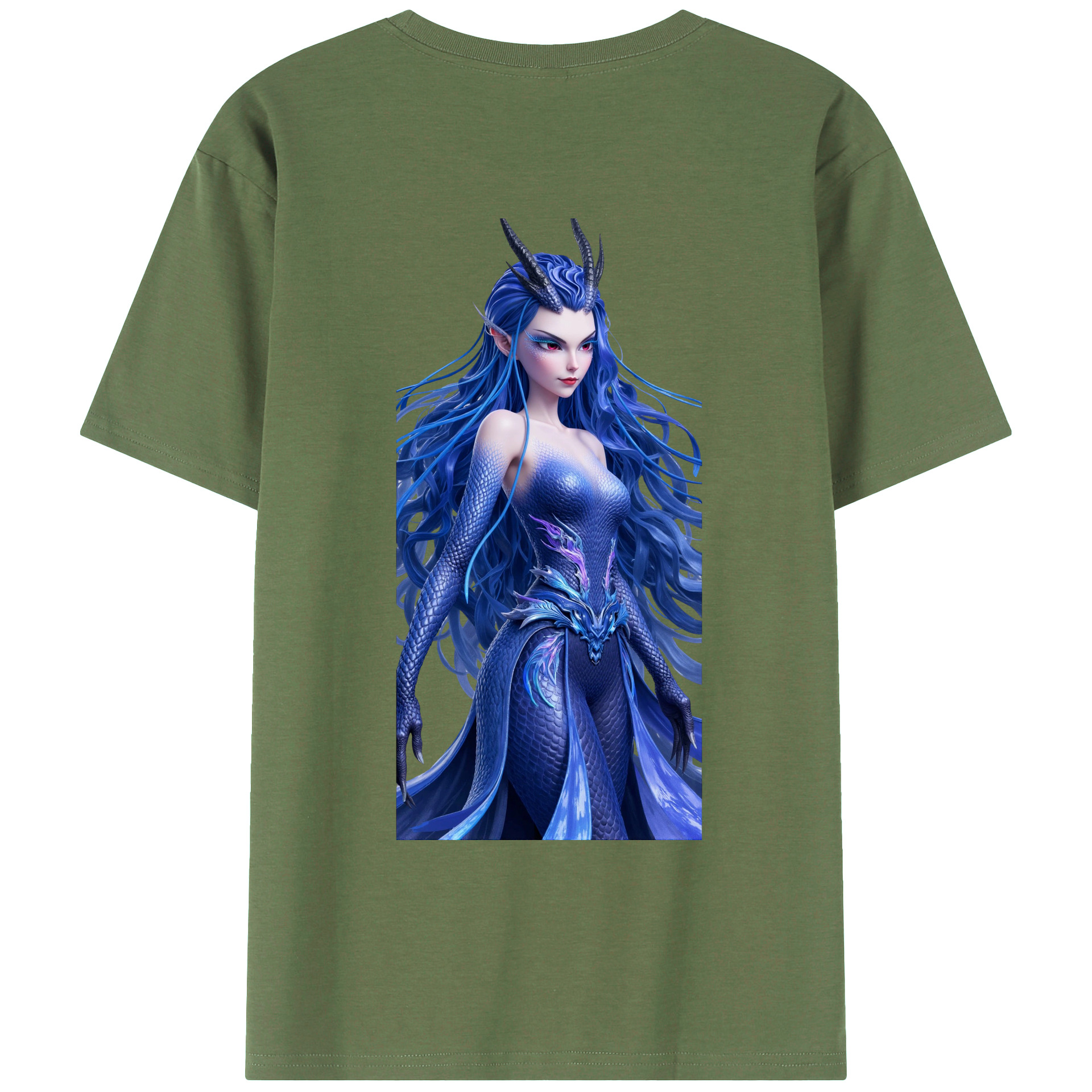 （画像用） Ne Zha 2 ナタ 魔童の大暴れ 綿100％ メンズ半袖Tシャツ（バックプリント） 通気性
